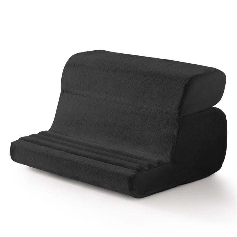 The SnugDock Pillow Stand in black.